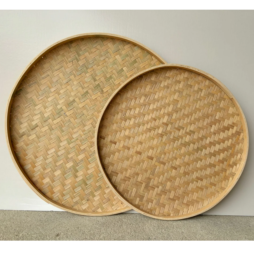 刮青无孔70+80家用可晾晒收纳竹编簸箕