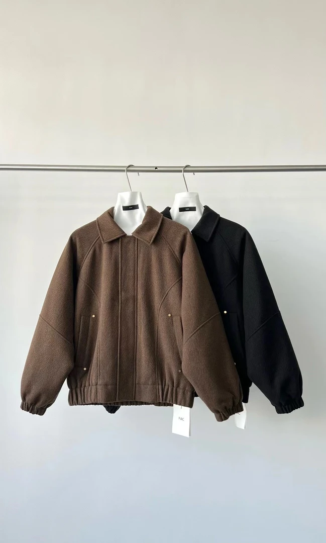 鳩東Store · 羊毛混纺毛妮外套男秋冬加厚美拉德宽松保暖潮流夹克