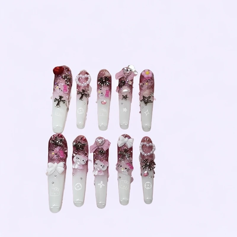 穿戴甲｜欧美Hello Kitty