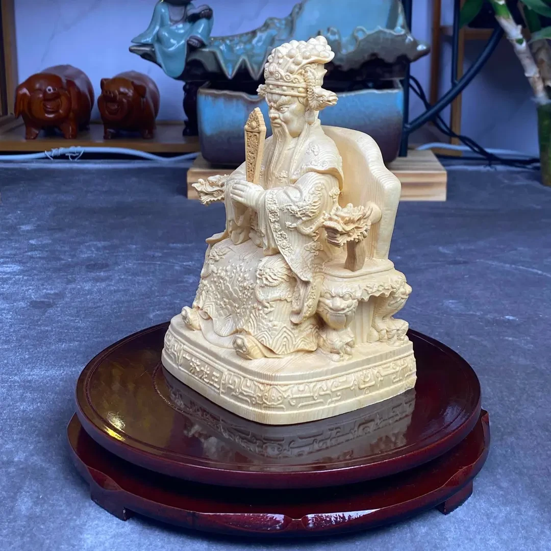 桧木广济龙王东海龙王五爷佛像家用居家神像摆件家居装饰工艺品