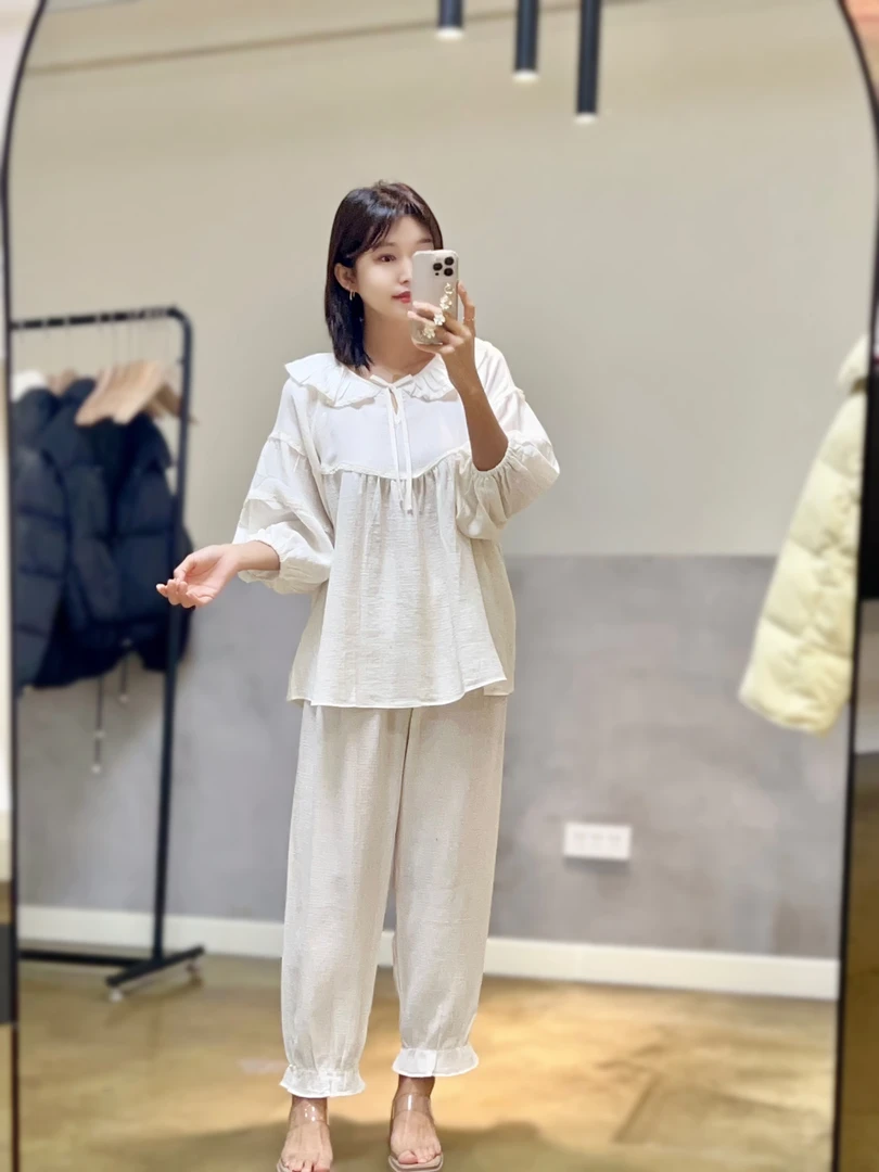 延吉优佰家/韩国EV家女士上下分体睡衣ev1065