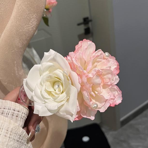 双十一爆款超仙氛围感花花发夹抓夹甜美侧边夹气质百搭头饰发卡