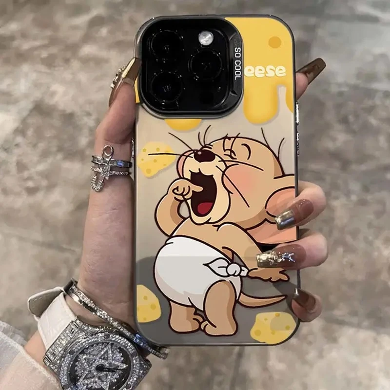 猫和老鼠适用苹果15promax手机壳14简约高级感华为小米杰瑞男女