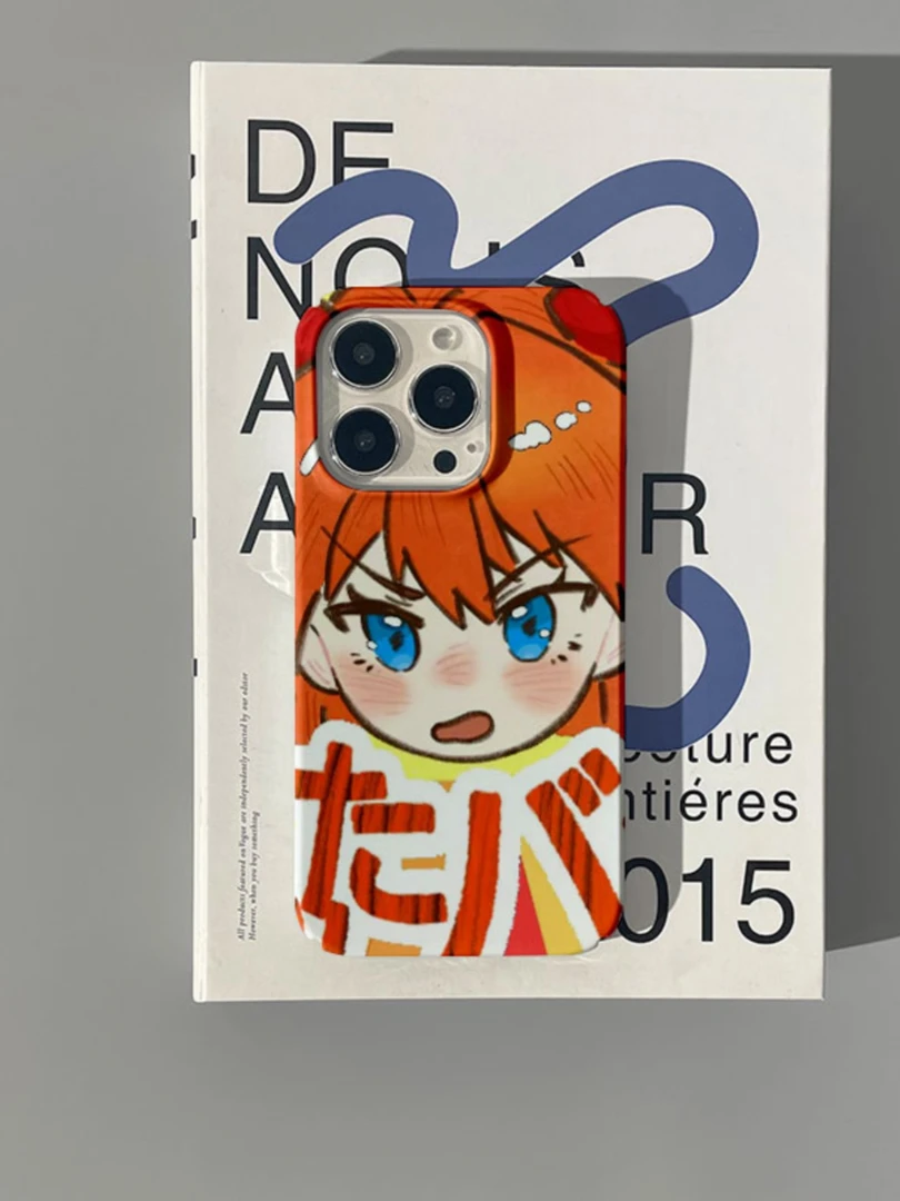 可爱卡通动漫明日香适用苹果16pro手机壳新款15pro菲林硬壳14男女