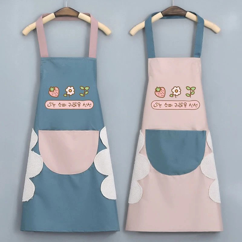 围裙家用厨房防水防油可爱日系韩版男女时尚定制工作服围腰罩衣皮