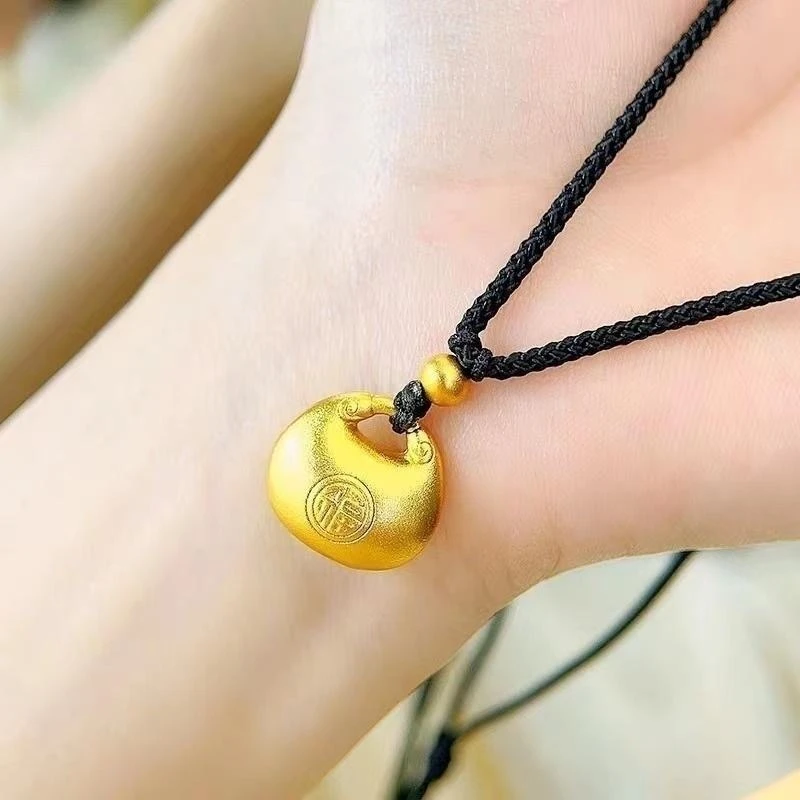 福袋金色手工编织吊坠民族风编绳挂坠实心精美时尚项坠