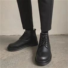 马丁靴男款冬季加绒高帮皮鞋英伦风复古工装真皮情侣靴子休闲百搭