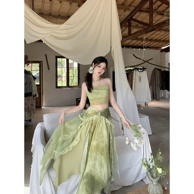 [WALKINDARK]绿洲·扎染吊带抹胸上衣