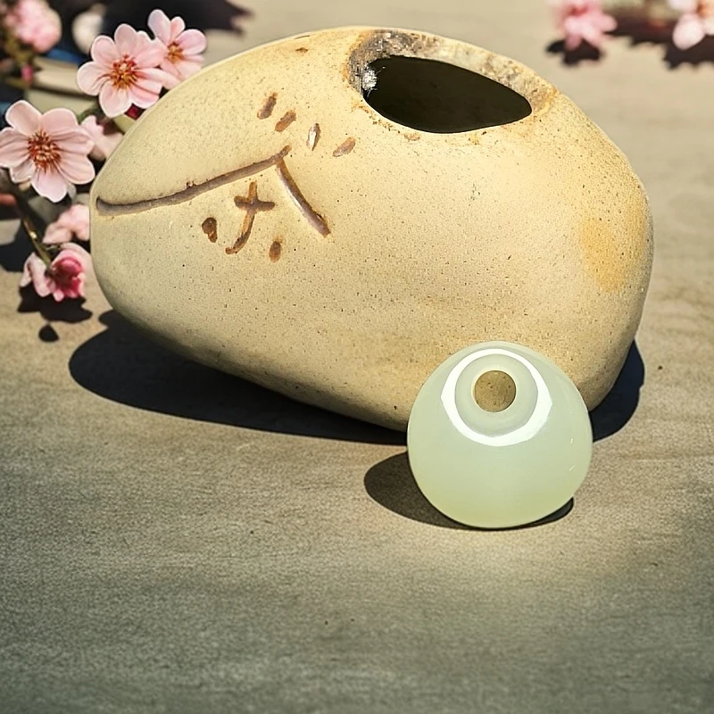 天然和田玉手工雕刻小钱包锁女士可爱小精品