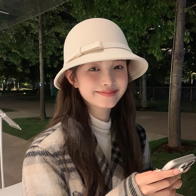 【我的头不圆】赫本风澳毛渔夫帽子秋冬款法式复古小香风优雅礼帽