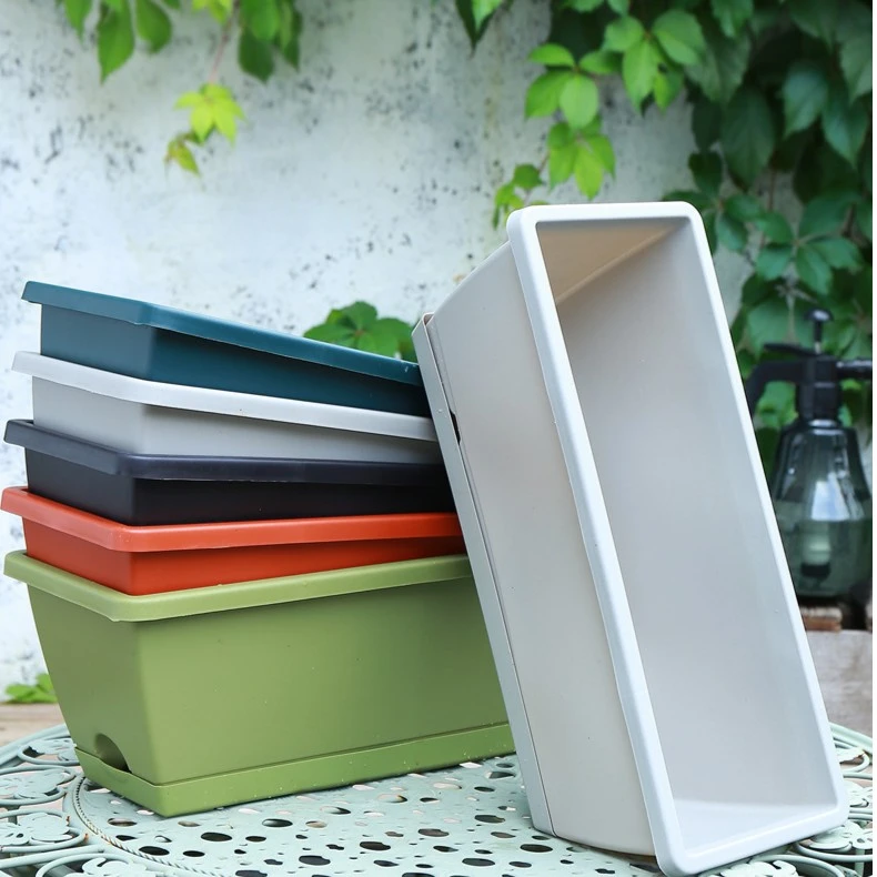 高品质阳台种菜盆种菜一体长条加固质感耐用米色花园尺寸