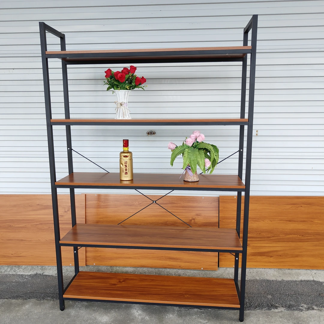 钢木货架展示架书架多层组合置物架陈列架