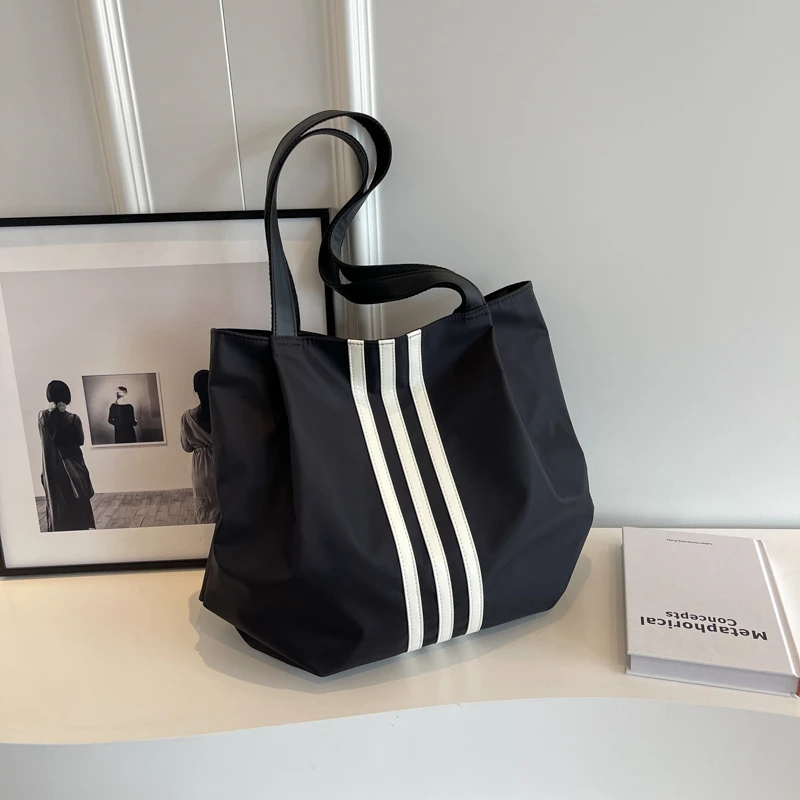 慵懒风大容量帆布包女新款2024韩国时尚手提袋学生上课通勤托特包