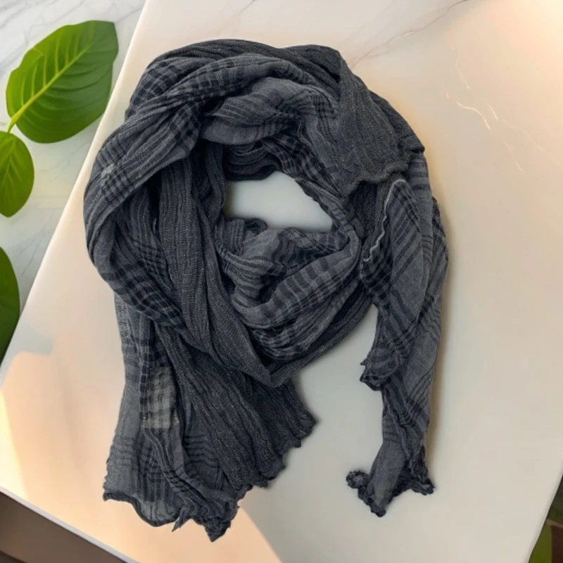 布语麻衣麻料长围巾三角巾方巾辫子围巾专属链接