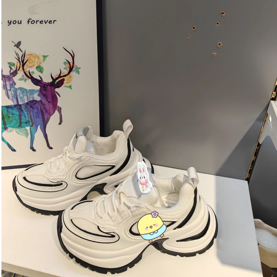 柏意鞋业时尚百搭厚底老爹鞋休闲老爹鞋潮流ins