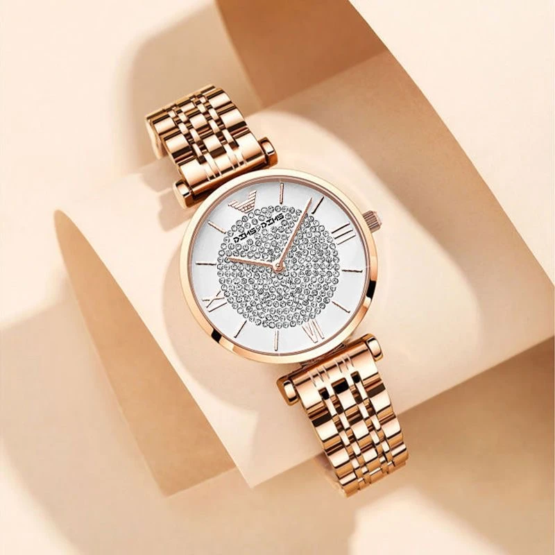万达直发满天星玫金系列专柜轻奢女士腕表轻奢百搭时尚气质