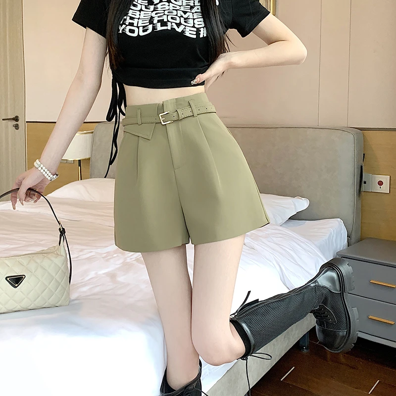 气质西装短裤女夏季新款A字韩版休闲打底外穿阔腿百搭工装裤子