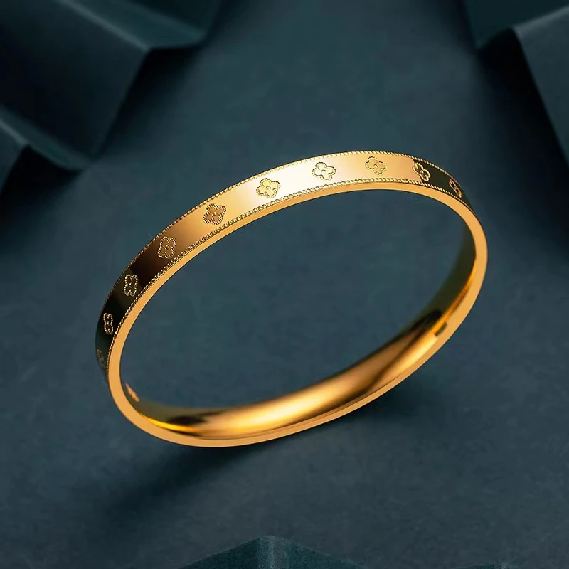 合金手镯 四叶草手镯 女款气质轻奢时尚百搭