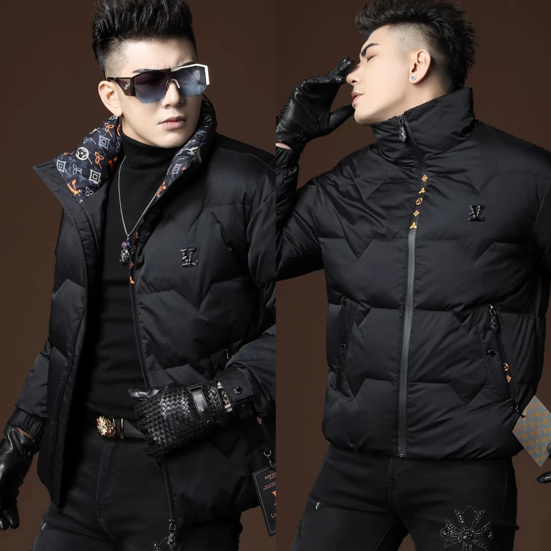 1382冬季新品男士高级感轻奢舒适百搭保暖立领羽绒服外套时尚帅