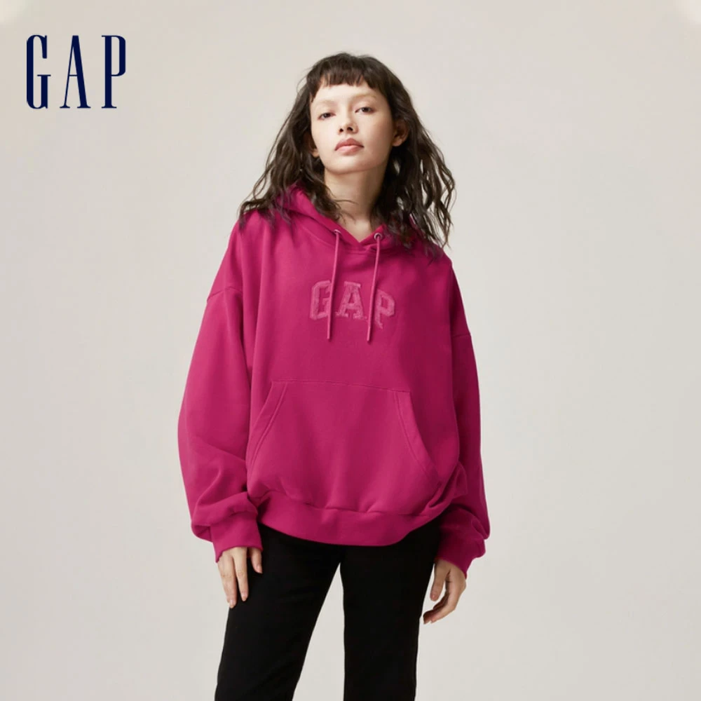 【欧阳娜娜同款】Gap女装2023秋新款时尚抓绒休闲连帽衫卫衣 805282