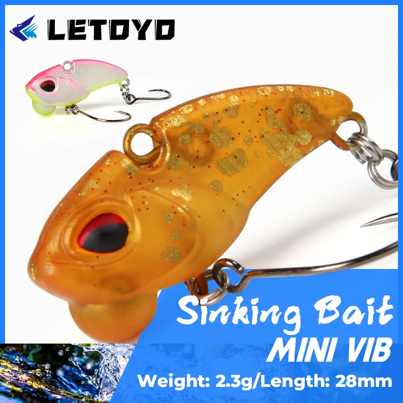 LETOYO 日系新品塑料小vib路亚饵2.3克沉水马口鳟鱼微物假饵单钩