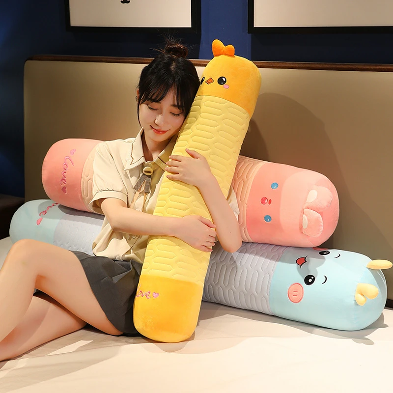 冰丝长条抱枕女生侧睡夹腿枕头圆柱男生款睡觉专用床上靠枕可拆洗