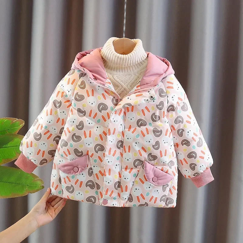 女童棉服2025新款韩版洋气小童女宝宝加厚绒棉衣冬装现货棉衣外套