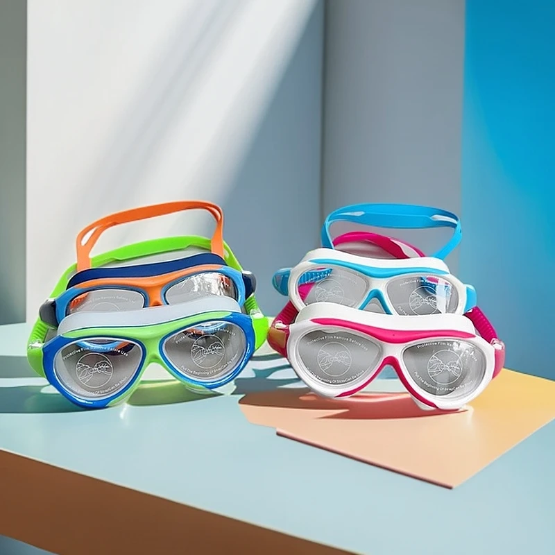 5900儿童泳镜大框高清防水防雾男女童游泳眼镜舒适专业潜水设备
