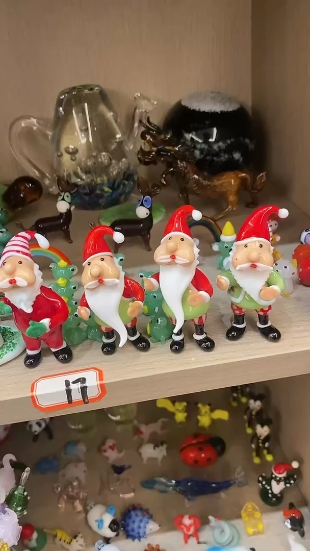 【闪购商品】瓷摆件4个圣诞老人382