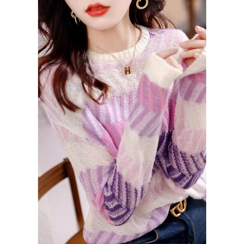 高级感慵懒风软糯洋气针织衫女2025春季新款女士爆款时尚内搭毛衣