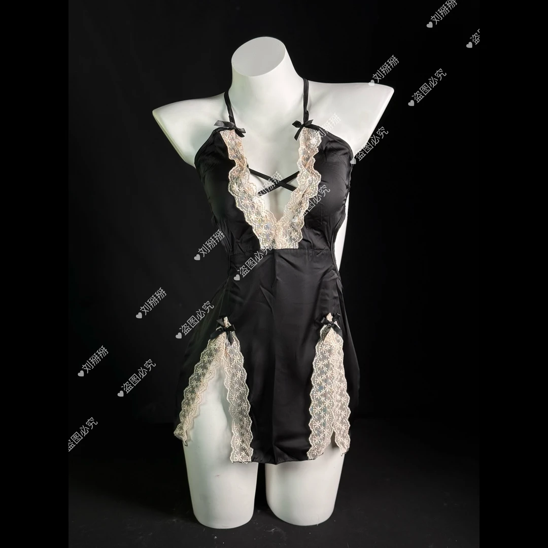 刘掰掰【仙姿耀耀】新款性感吊带睡裙旗袍纯欲高级感睡衣冰丝家居服