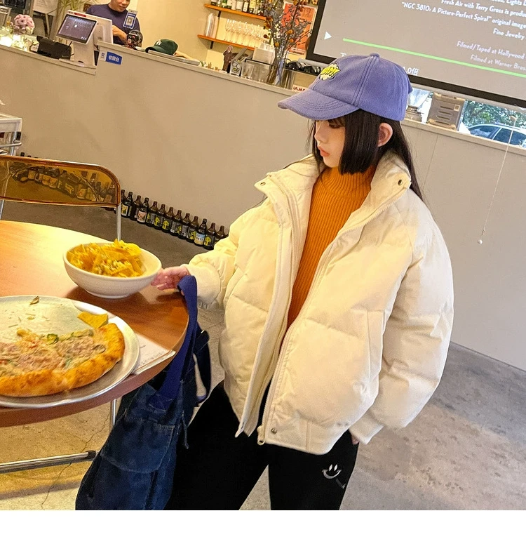 女童冬季新款中大童时尚短款加厚羽绒服YR302