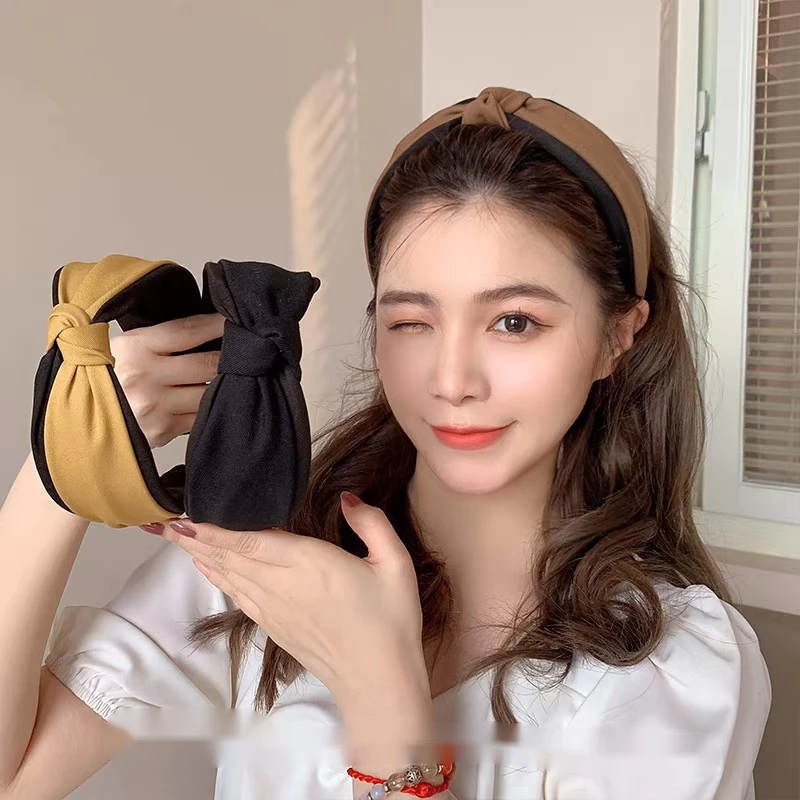 高颅顶发箍女新品缎面压发卡秋冬气质发捆头饰发带洗脸头箍女款