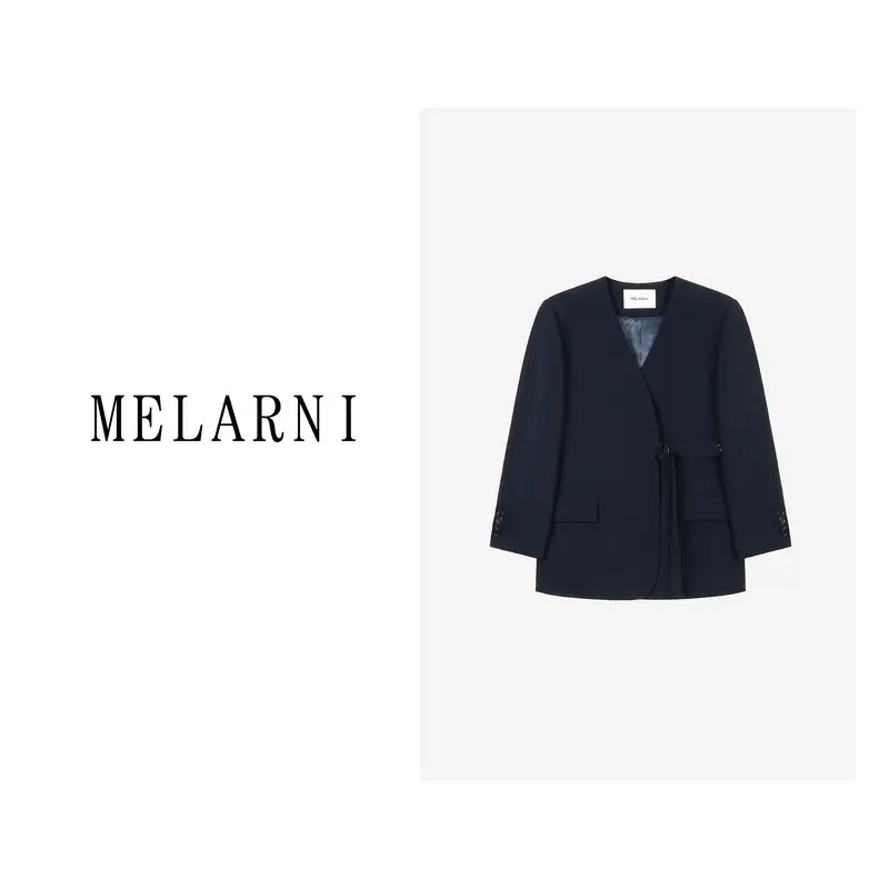 【MELARNI】舒适百搭纯色百搭休闲西装外套MLN10760