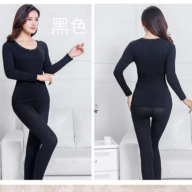花修身美体内衣秋冬防寒保暖内提衣套装打底美体秋衣秋裤