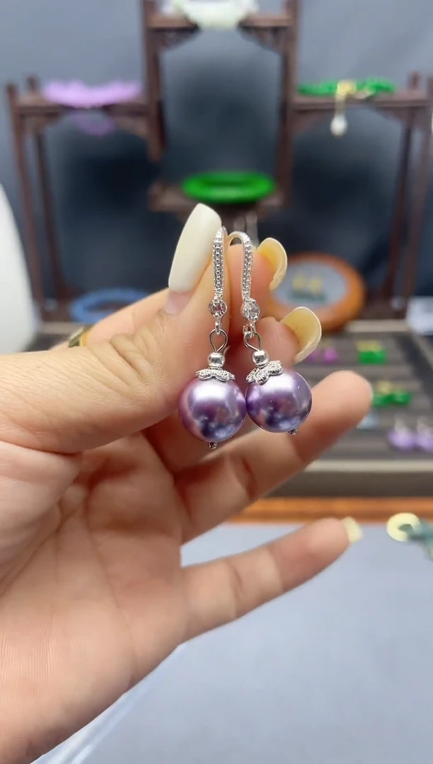 【闪购商品】拼合珍珠（马贝珠）耳饰银S925镶嵌167000