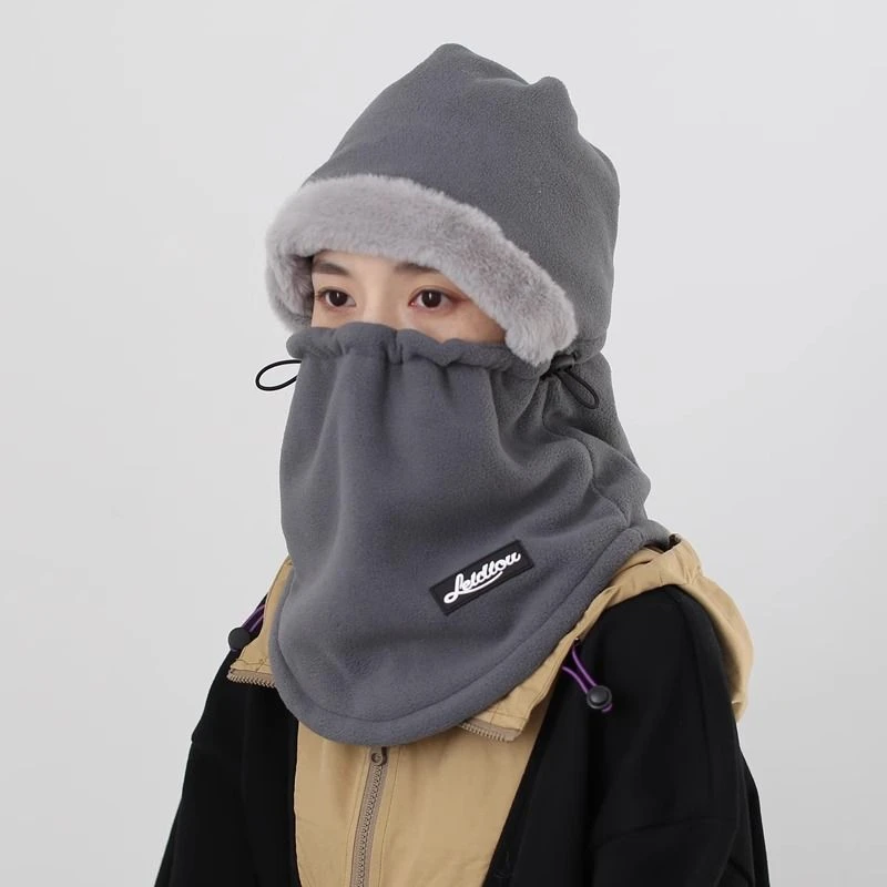 2024新款围巾一体套头帽可戴头盔眼镜男女冬季秋冬天骑行保暖神器