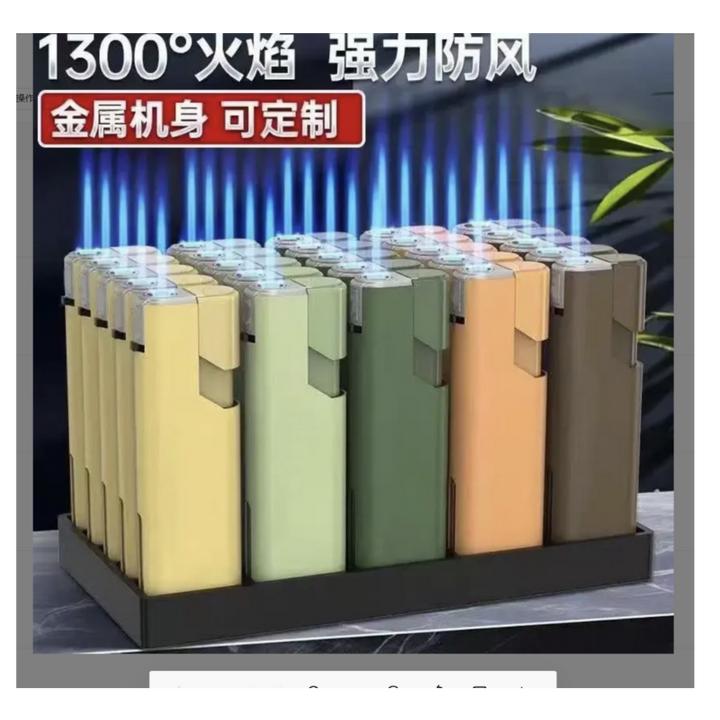 升级款加厚耐用金属直冲蓝光防爆红色点火防风打火机商超市批发