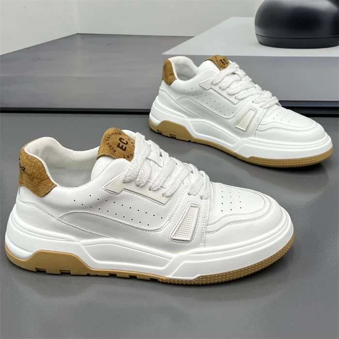 韩版时尚潮流小白鞋2023秋季新款拼接增高运动休闲板鞋子男鞋男士