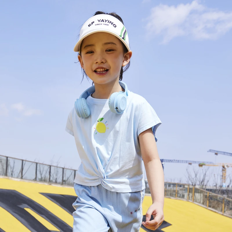 [商场同款]EP雅莹童装夏女童新款清新柠檬图案无袖T恤短袖