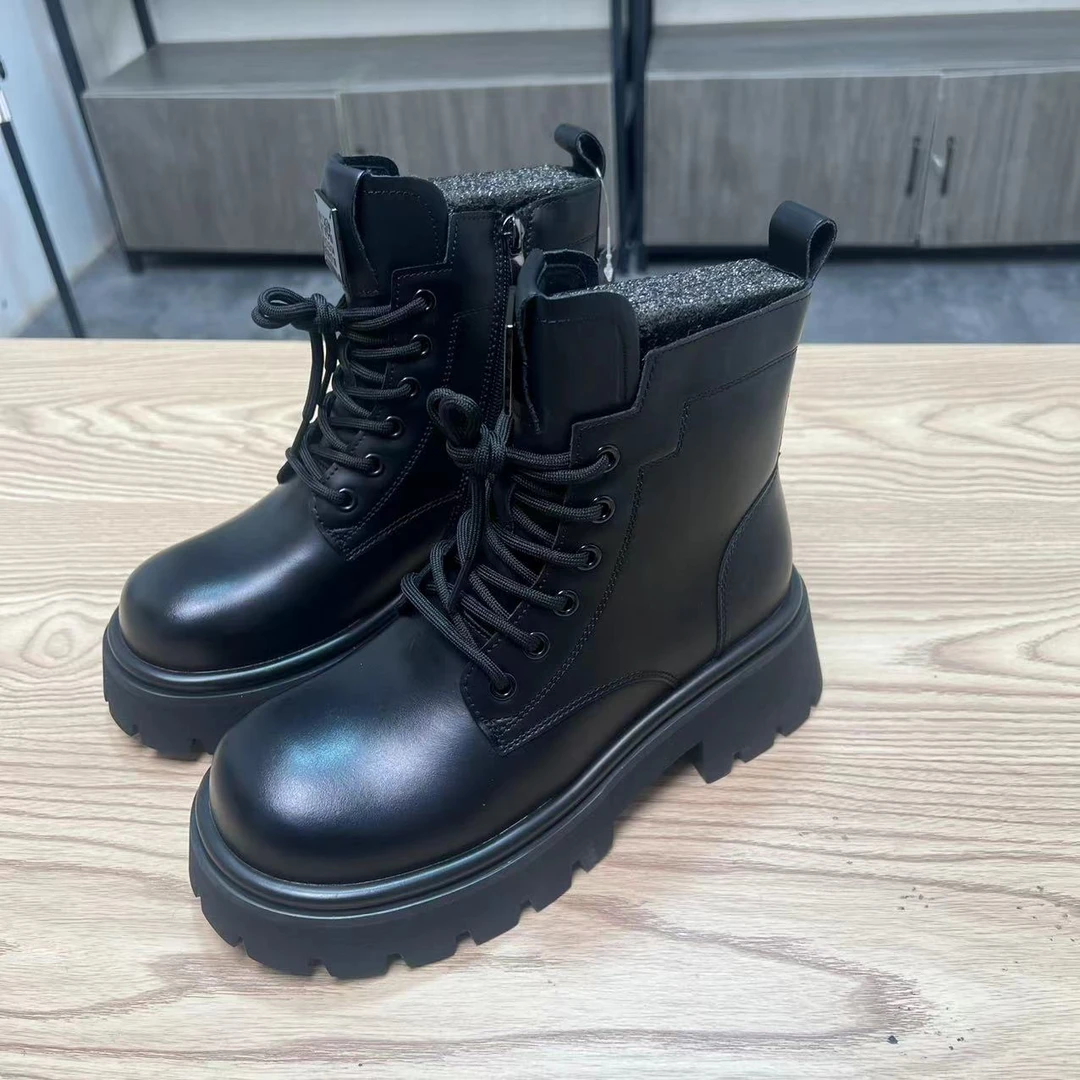 【年末断码清】6261百搭加绒时尚马丁靴