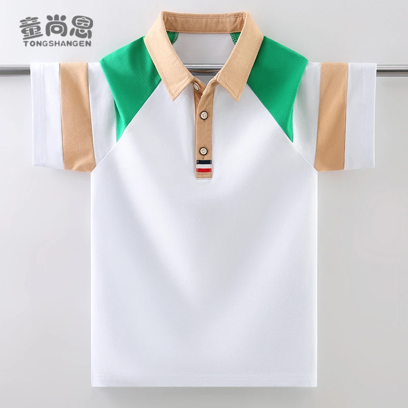 男童短袖t恤夏装2024新款儿童polo衫男大童体恤上衣男孩夏季童装