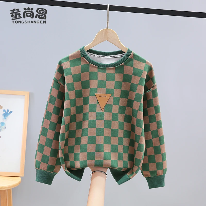 男童卫衣春秋款2025新款儿童上衣春装男大童衣服秋冬加绒洋气男孩