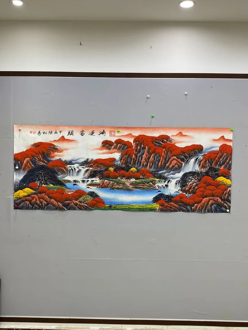 《鸿运当头》装饰画六尺长180厘米宽70厘米（以直播展示为准）