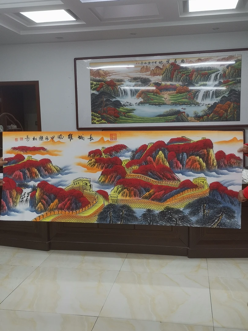 《长城雄风》六尺长180厘米宽70厘米装饰字画（以直播展示为准）