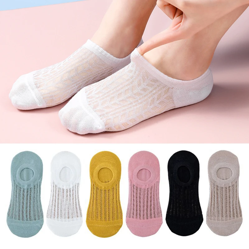 网眼浅口隐形袜空调船袜短袜镂空不掉脚跟透气袜子薄款低帮女士