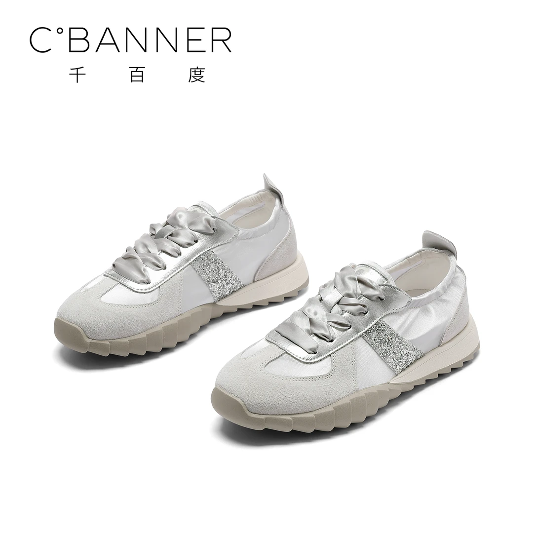 C.BANNER/千百度时尚阿甘鞋24软底潮流厚底平底休闲运动德训鞋