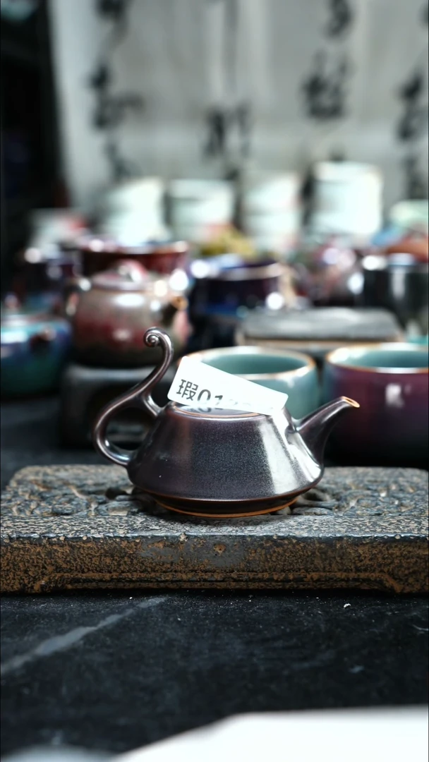 【闪购商品】原产地原矿钧汝瓷杯壶122