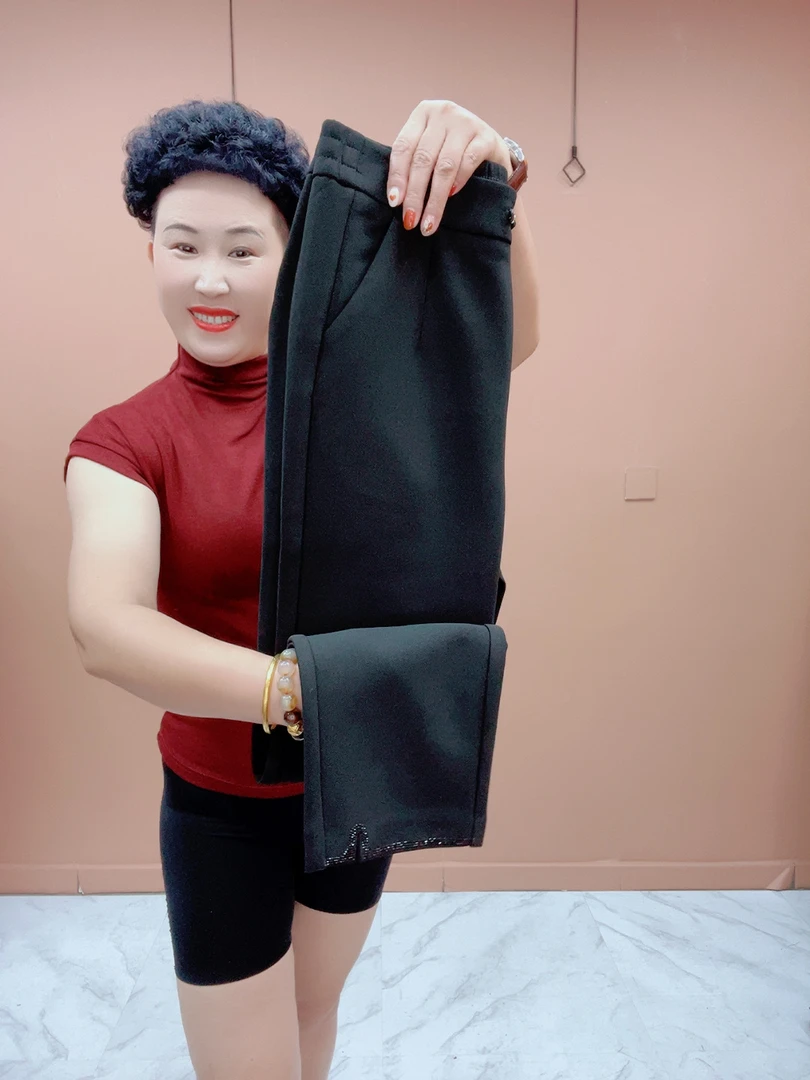 7211秋季季时尚小香风休闲裤百搭黑色