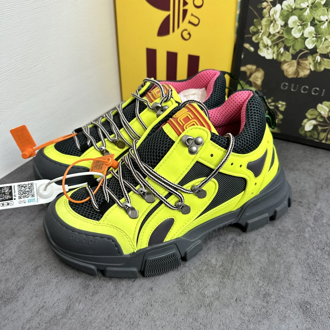 99新 GUCCI/古驰 （特价）GUCCI/古驰登山鞋黄黑配色休闲鞋 多尺码